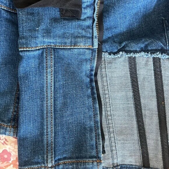 Maeve Denim Corset Top With Bow Detail Adjustable Straps Scoop Neck Womens US 12 - Picture 9 of 9